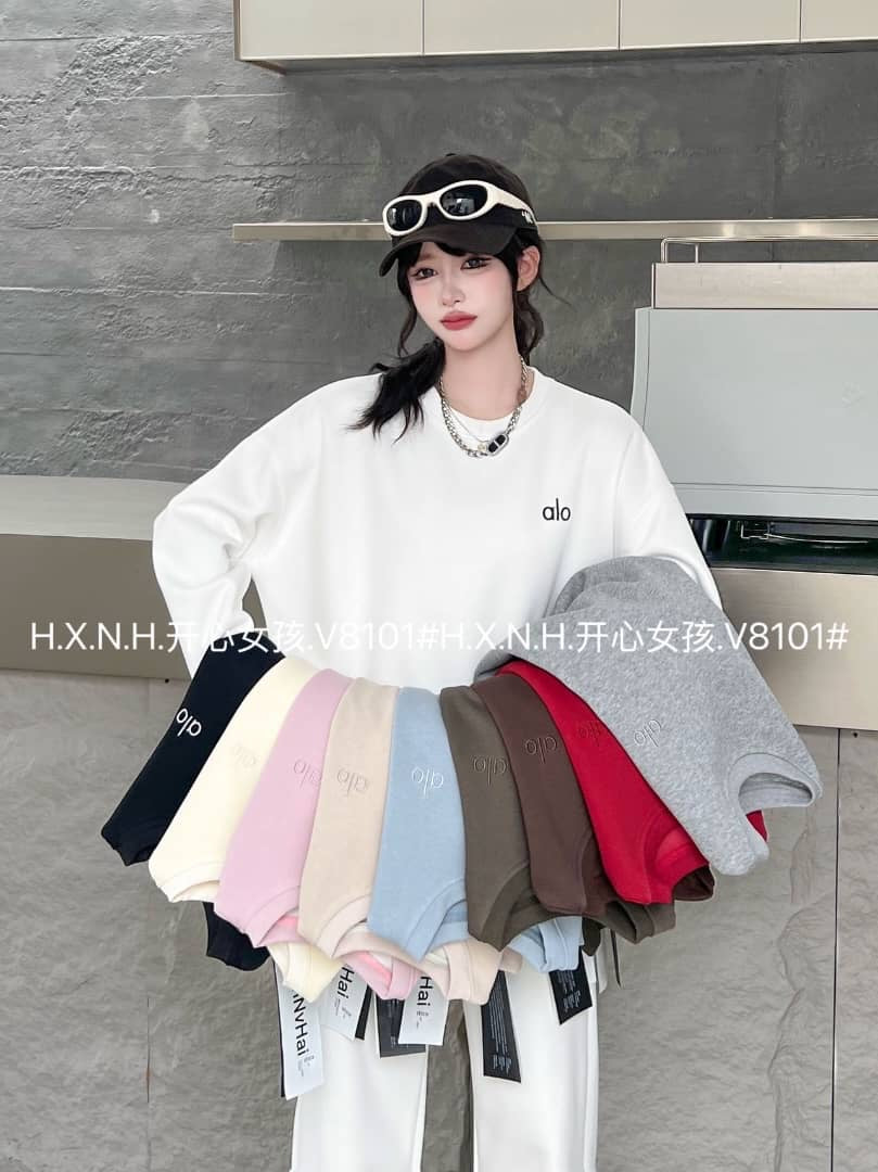 Alo Essential Oversized Sweatshirt – Premium Cotton Blend : PRE-ORDER