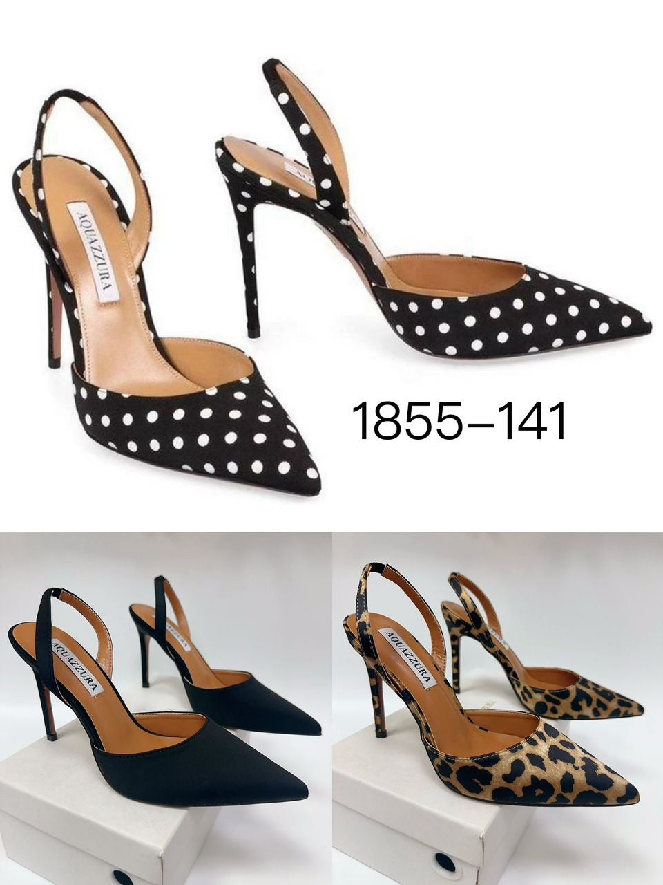 Aqua Chic Slingback Heels (3 Styles)