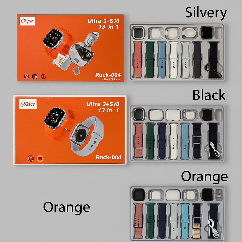 Ultra 3 + S10 Smartwatch 13-in-1 Complete Gift Set – ROCK-004 (PRE-ORDER)