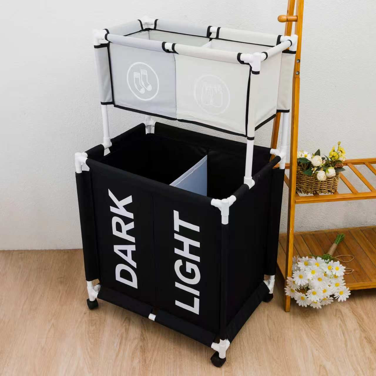 2-Tier Laundry & Storage Organizer – Sort Smarter, Live Easier.