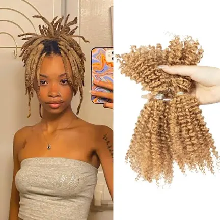 AFROKINKY coloured human hair bundles for braiding - 4A/4B/4C