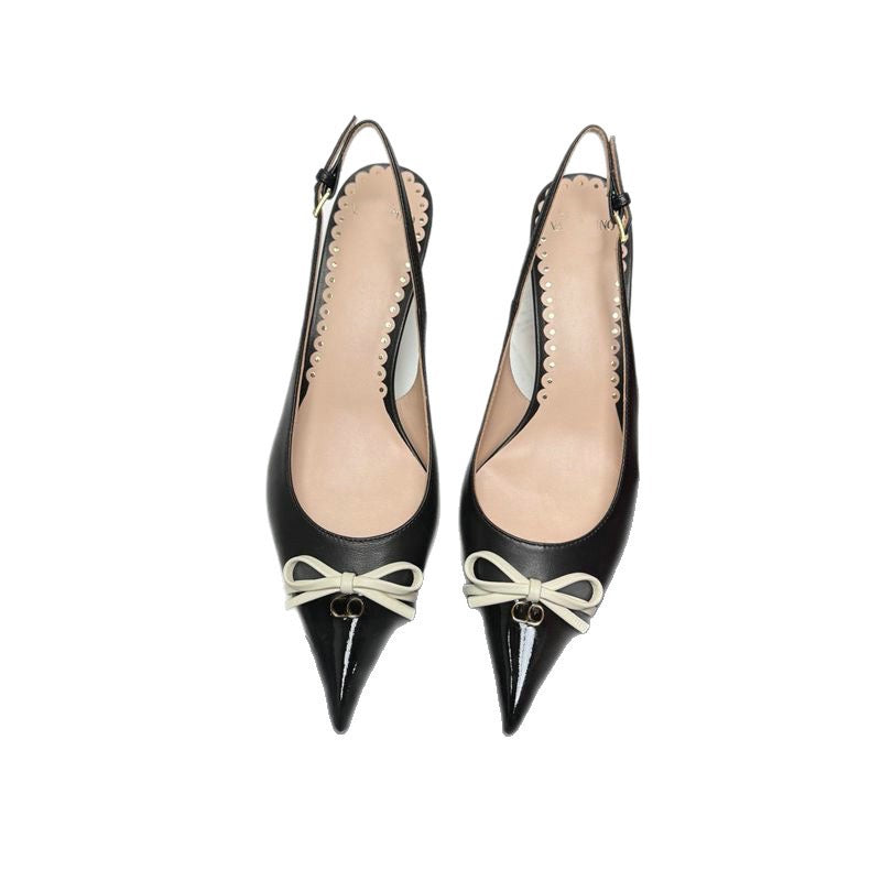 Valentina Bow-Toe Slingback Heels : PRE-ORDER