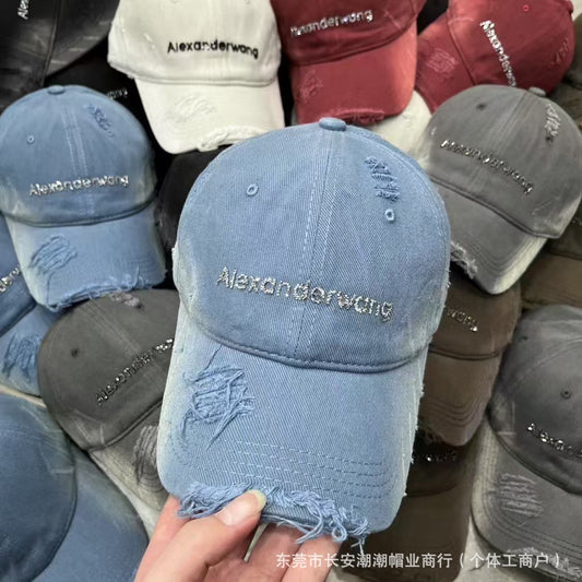 Alexanderwang Distressed Denim Cap : PRE-ORDER