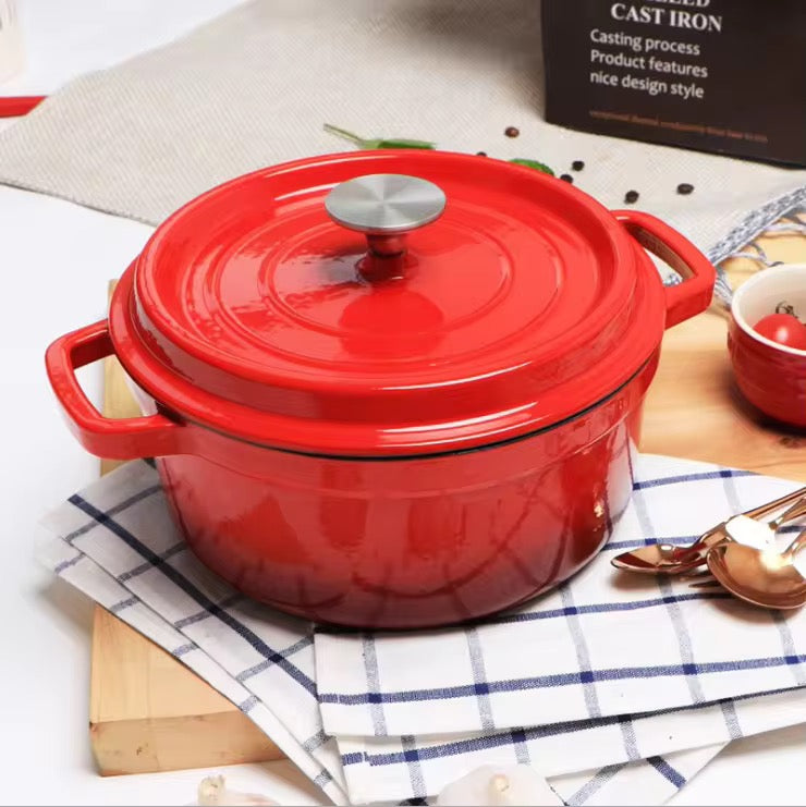 Premium Enamel Cast Iron Pot Available in 20cm to 28cm : PRE-ORDER