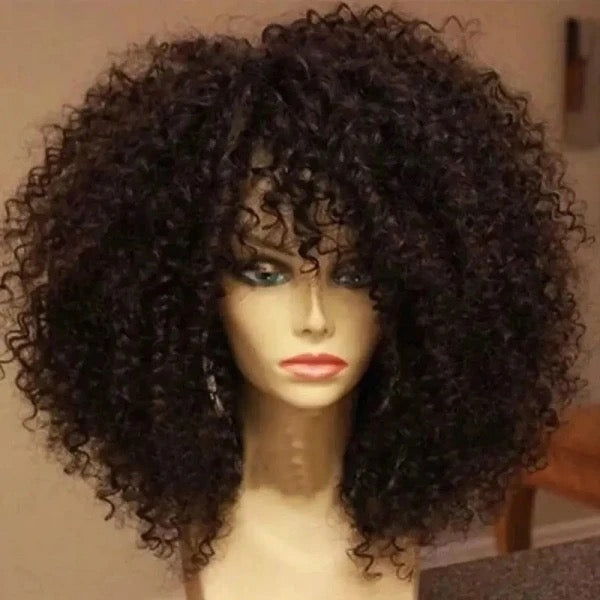 Malaysian Afro Kinky curls 💯 human hair wig in 10inches and 12inches