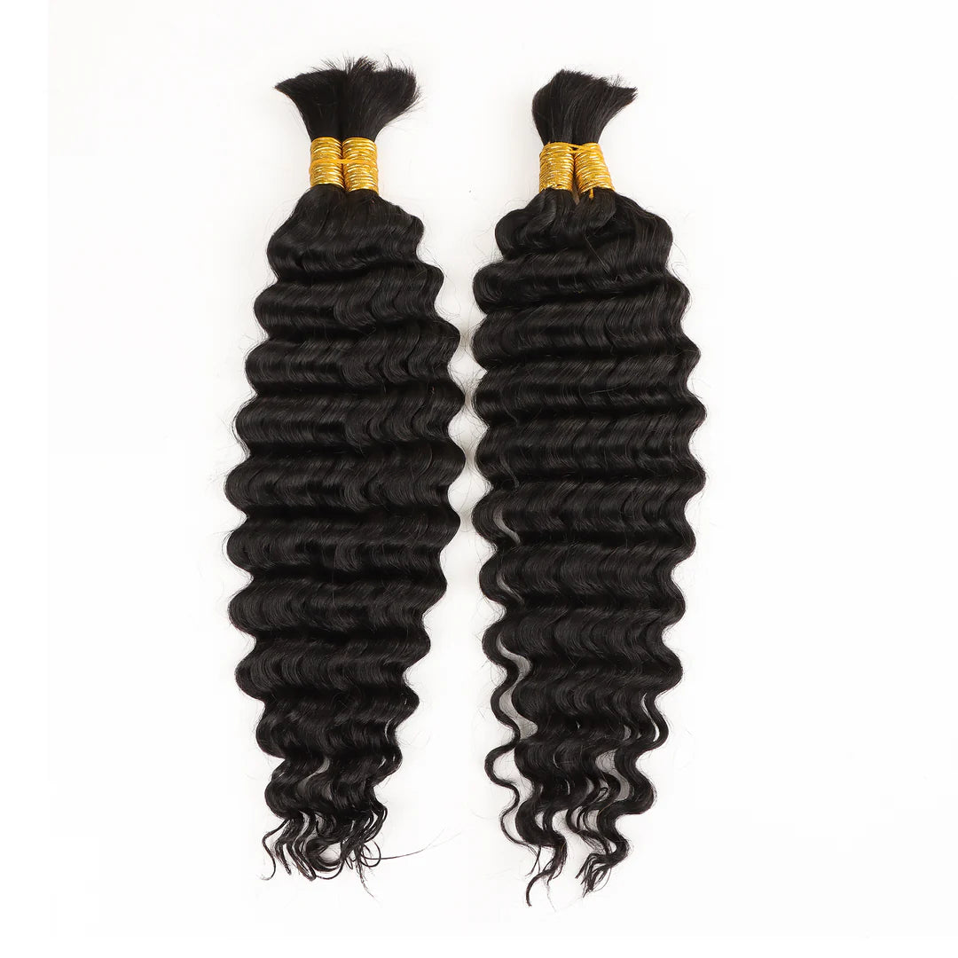 Deep Wave Virgin Human Hair for Braiding Natural colour – 100g/Pack