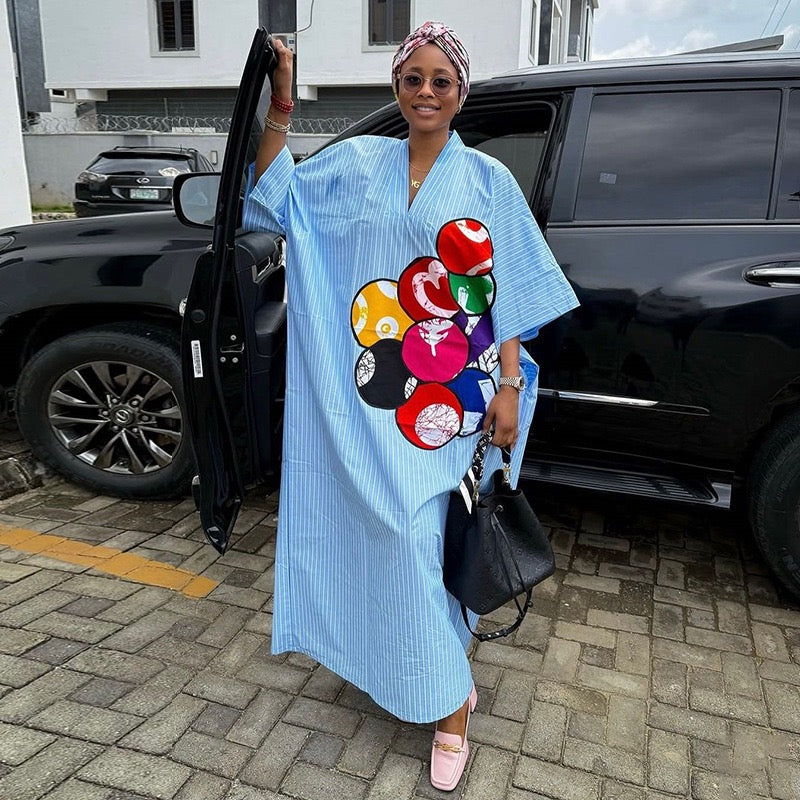 Elegant Printed Kaftan Dress – Effortless Style & Comfort