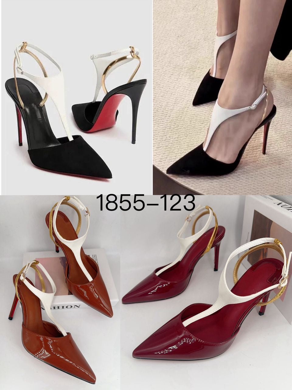 Two-Tone T-Strap Heels : PRE-ORDER