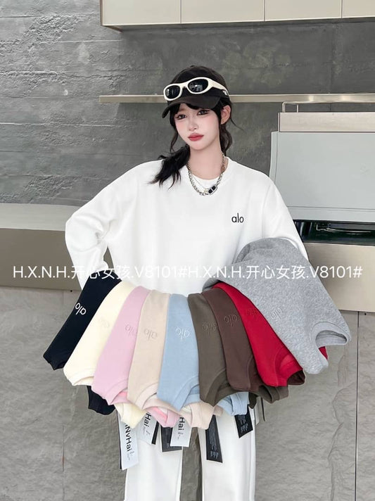 Alo Essential Oversized Sweatshirt – Premium Cotton Blend : PRE-ORDER