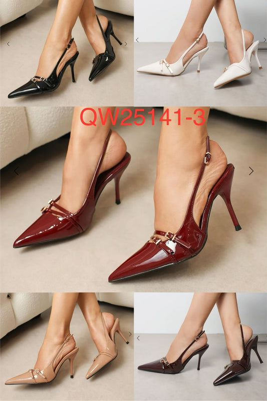 Aurelia Patent Slingback Heels : PRE-ORDER