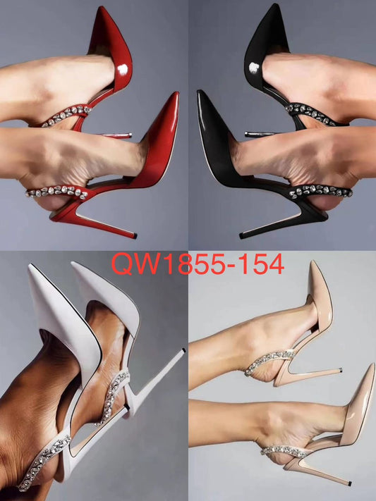 Crystal Strap Patent Heels : PRE-ORDER