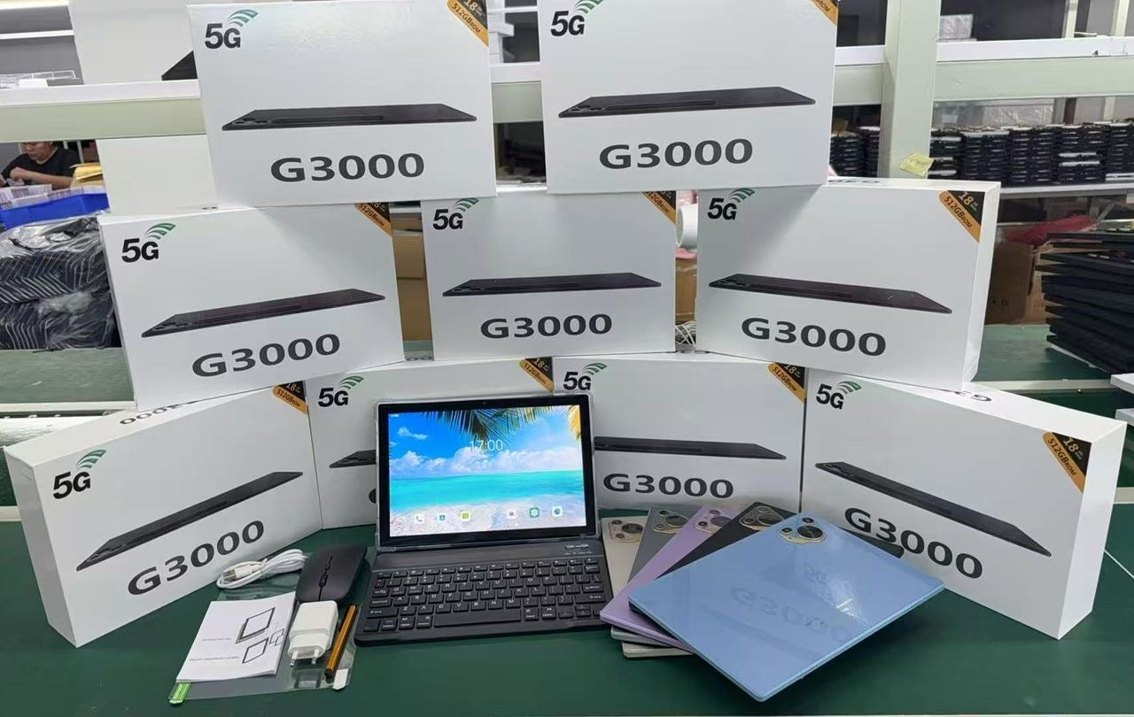 G3000 5G Android Tablet – 10.1” Display | 12GB + 512GB | Keyboard & Mouse Bundle : PRE-ORDER