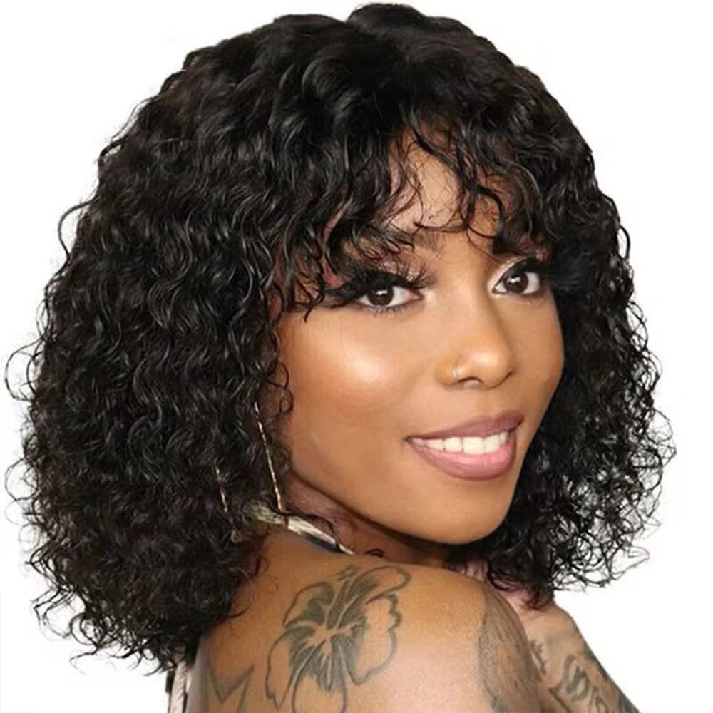 12-Inch Water Wave Human Hair Wig (pre-order)