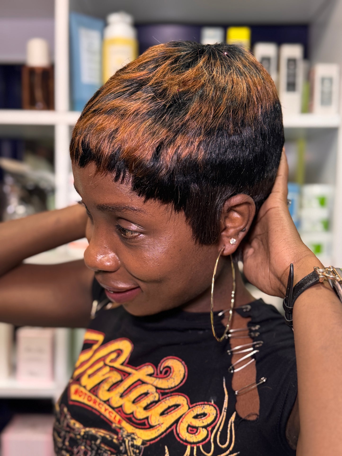 Kelly Rowland Pixie Cut Wig – Sleek, Bold & Effortlessly Chic ✨