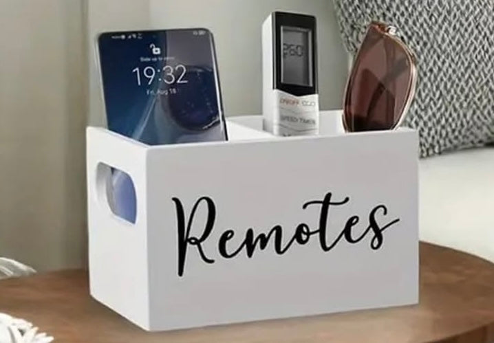 Remote Control Holder – Wooden Organizer for Living Room & Home Décor : PRE-ORDER