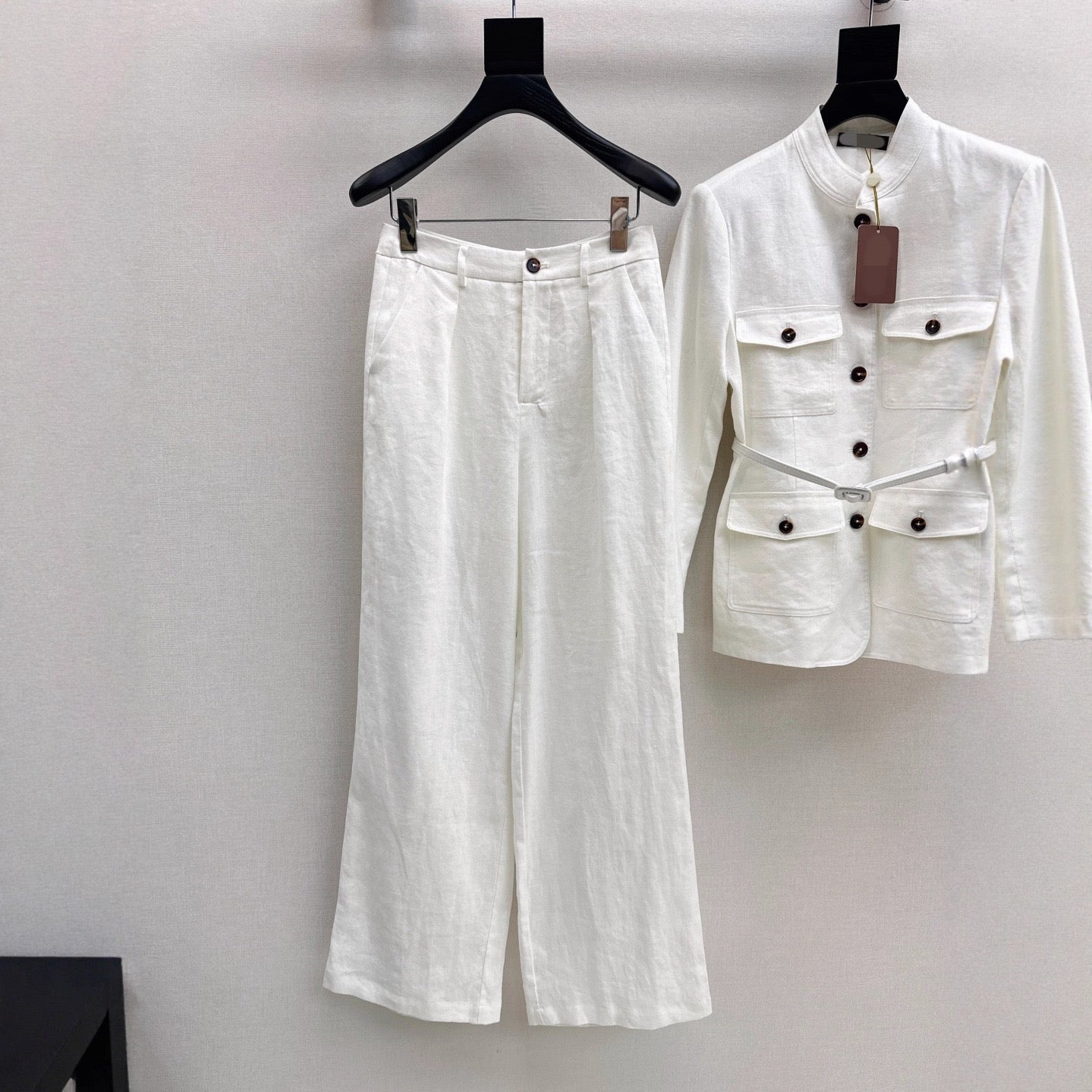 Chic Linen Two-Piece Set Belted: (Pre-Order)