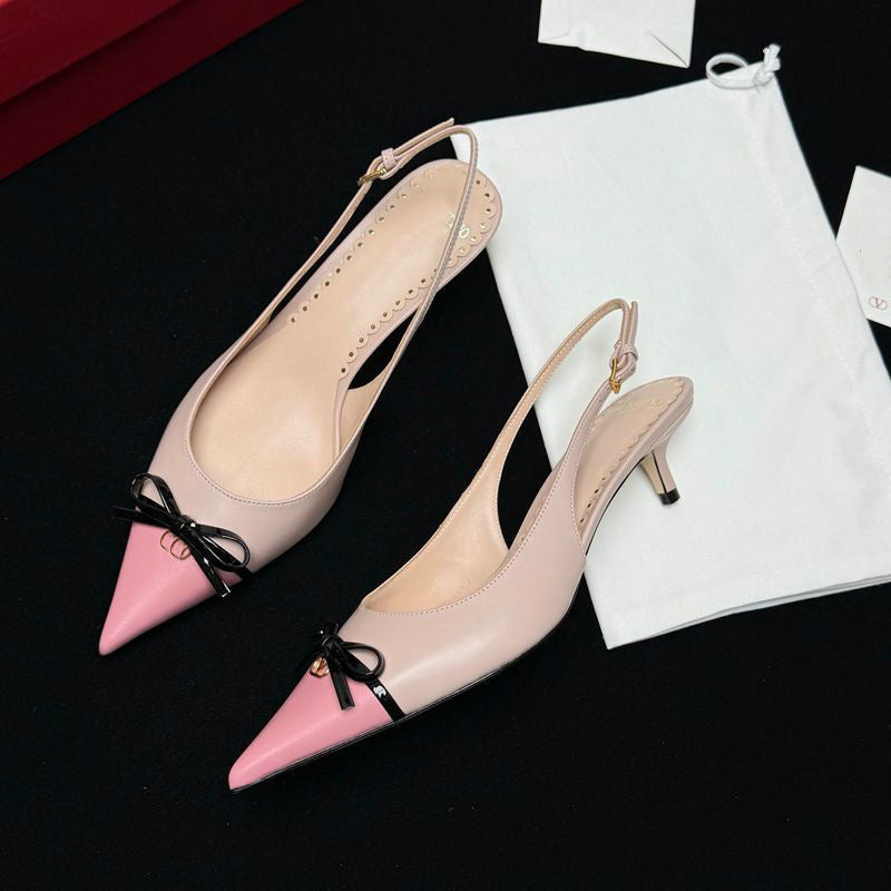Valentina Bow-Toe Slingback Heels : PRE-ORDER