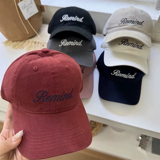 Remind Embroidered Baseball Cap : PRE- ORDER