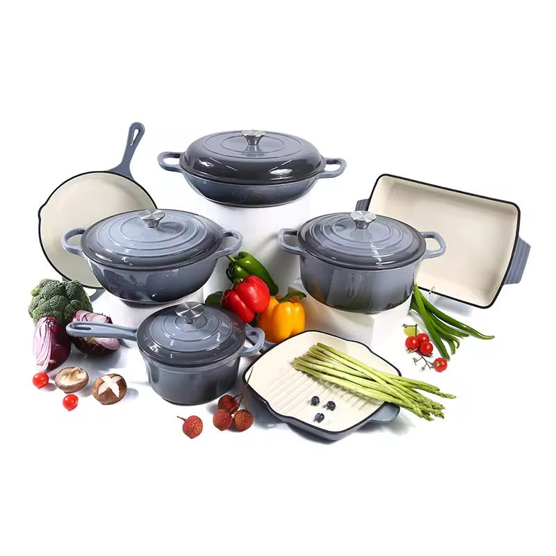 Premium 11-Piece Enamel Cast Iron Cookware Set : PRE- ORDER