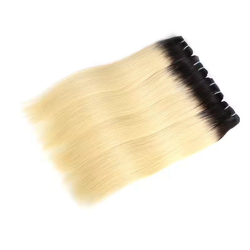 Vietnamese Super double drawn 100% Virgin Human Hair Ombre & Blonde Hair Bundle