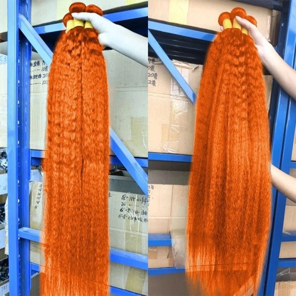 Vietnamese virgin human hair coloured hair bundles- super double drawn - Bone straight/wavy/curly (2)