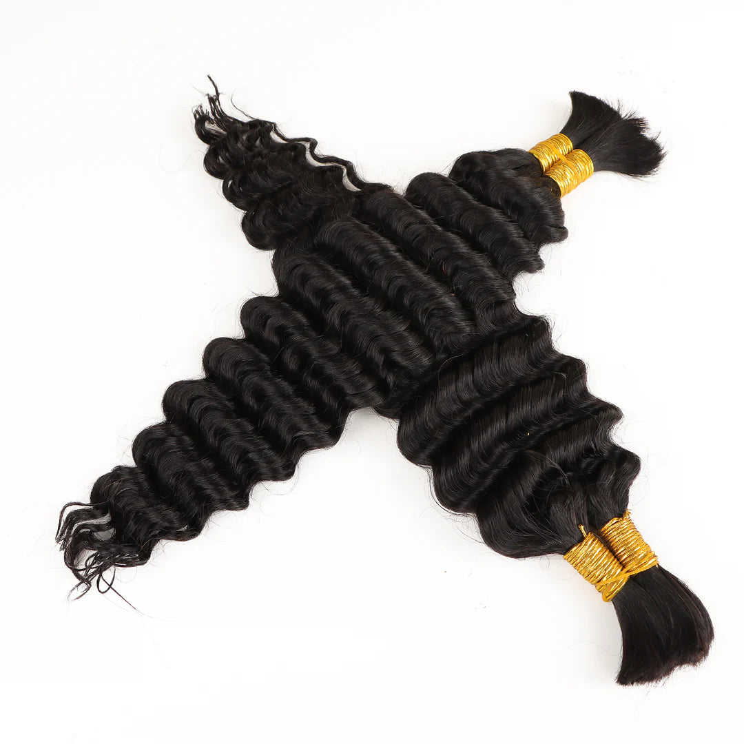 Deep Wave Virgin Human Hair for Braiding Natural colour – 100g/Pack