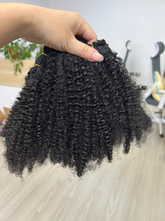 Semi-Human Hair Bundle Set with 2*6 Closure – 6 Bundles 12inches (pre-order)