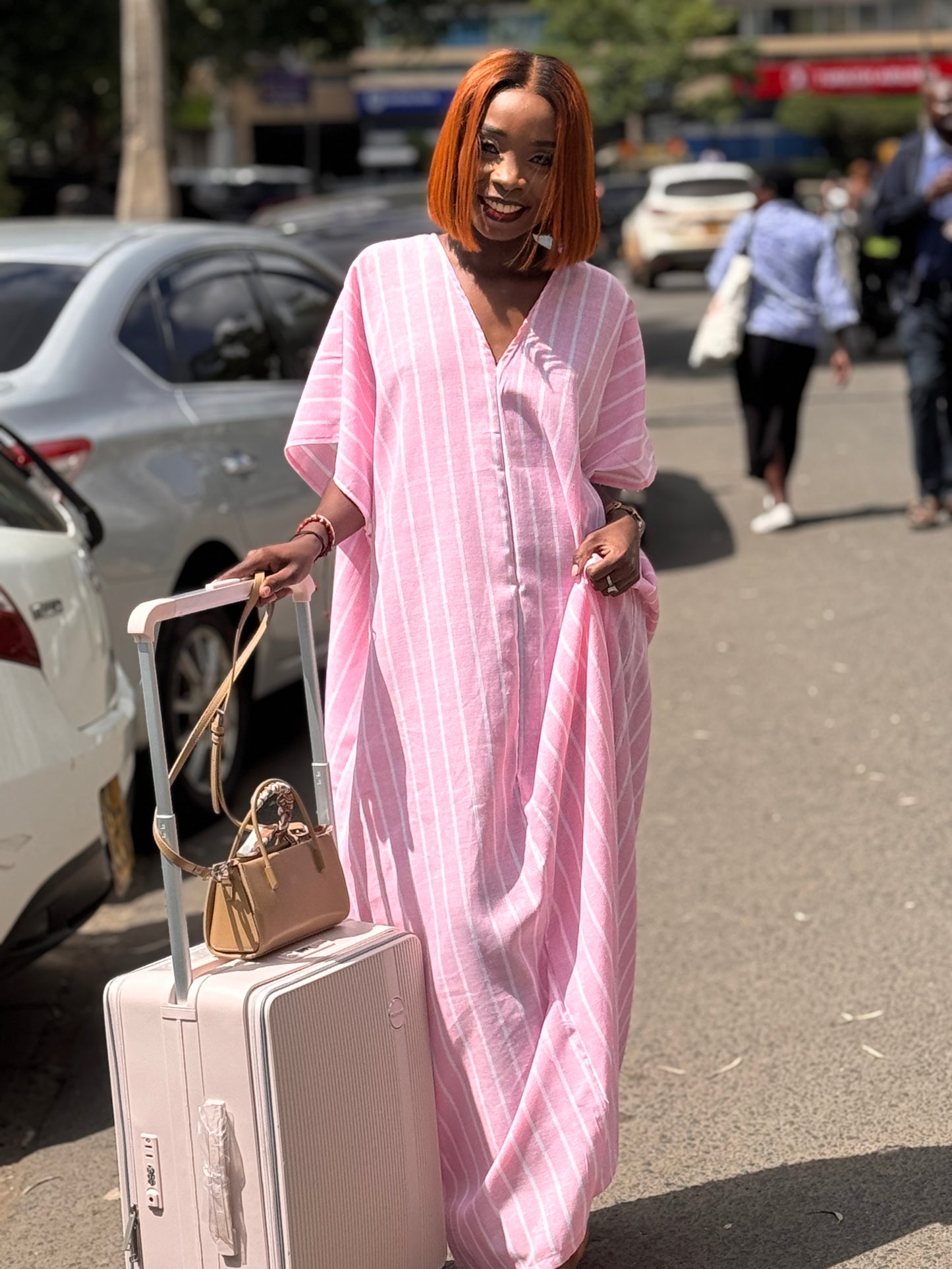 Effortless Elegance Stripe Maxi Dress