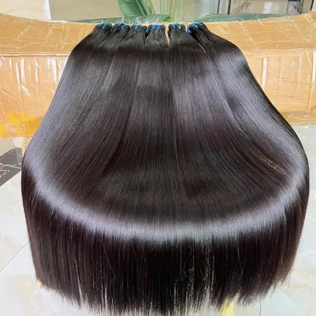 Vietnamese Super double drawn 100% Virgin Human Hair- Bone straight.