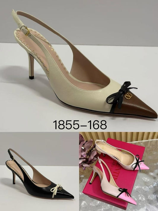 Valentina Bow-Toe Slingback Heels : PRE-ORDER