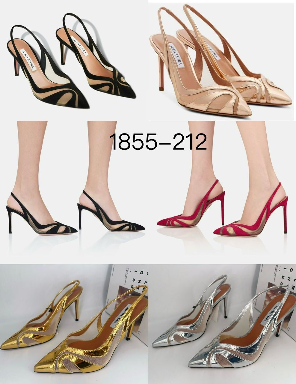 Luna Mesh Slingback Heels (5 Colors) : PRE-ORDER
